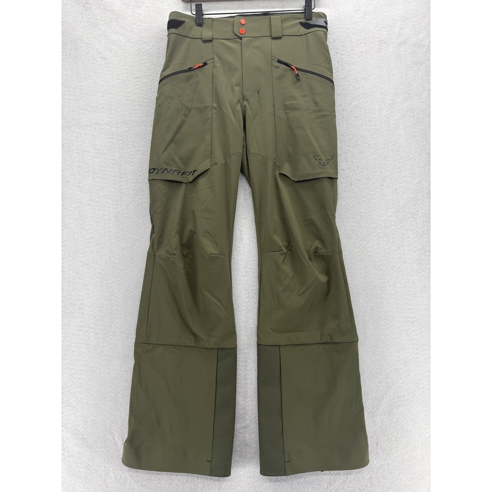 Dynafit Ski Pants Mens Small EU48 Green Softshell Snow Shell Gaiters Backcountry